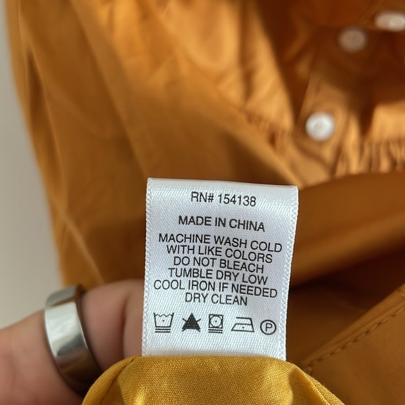 Staud Elio‎ Mini Dress Women’s Size 12 Off Shoulder Coquette Cotton Honey Yellow - Picture 12 of 12